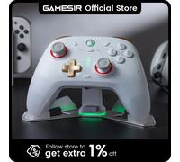 GameSir Cyclone 2 Multiplatform Wireless Controller- TMR Electromagnetic Joysticks&Hall Effect Switch triggers,6-axis Gyro Gaming Controller for Switch/PC/iOS/Android/Steam (Phantom White Bundle)