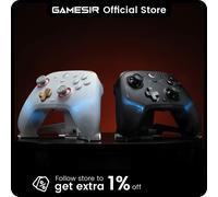 GameSir Cyclone 2 Multiplatform Wireless Controller- TMR Electromagnetic Joysticks&Hall Effect Switch triggers,6-axis Gyro Gaming Controller for Switch/PC/iOS/Android/Steam (Phantom White Bundle)