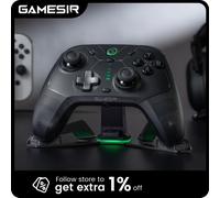 GameSir Cyclone 2 Multiplatform Wireless Controller- TMR Electromagnetic Joysticks&Hall Effect Switch triggers,6-axis Gyro Gaming Controller for Switch/PC/iOS/Android/Steam (Shadow Black Bundle)