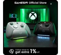 GameSir G7 Pro Controller 1000Hz con Stazione di Ricarica per Xbox Series X|S, Xbox One, Windows 10/11 & Android - Joystick TMR, Grilletti Regolabili & 4 Pulsanti Programmabili - Shadow Ember