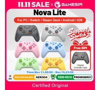 Gamesir NOVA LITE Controller di gioco Bluetooth Gamepad per PC Nintendo Switch con custodia rigida, stick effetto Hall