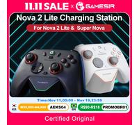 Stazione di ricarica per GameSir Nova 2 Lite Controller di gioco Accessori per caricabatterie Start-Stop Design a doppia porta Striscia luminosa RGB