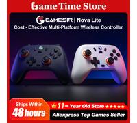 Gamesir NOVA LITE Controller di gioco Bluetooth Gamepad per PC Nintendo Switch con custodia rigida, stick effetto Hall Transparent black