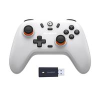 GameSir Nova Lite Controller Wireless, Connettività Tri-mode, Gamepad joystick per PC Windows/Switch/Stem/iOS/Android, con grilletto ad effetto Hall, DualVibration, Turbo, Motion (Bianco)
