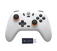 GameSir Nova Lite - Controller wireless per gamepad con Bluetooth, dongle, cablato per giochi Switch, Android, iOS, PC e Steam (bianco con ricevitore)