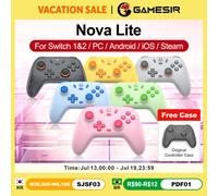 GameSir Nova Lite Gamepad per Nintendo Switch 2/1 PC iOS Android Steam, Controller di Gioco con Connettività Tri-Modalità e Stick ad Effetto Hall