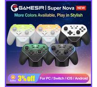 GameSir Super Nova Controller Wireless con Base di Ricarica - Stick Hall Effect, Grilletti Regolabili - Switch/Switch 2 Gyro, Mobile - Whipped Pink