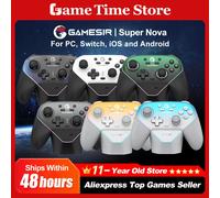 GameSir Super Nova Controller Wireless con Base di Ricarica - Stick Hall Effect, Grilletti Regolabili - Switch/Switch 2 Gyro, Mobile - Whipped Pink