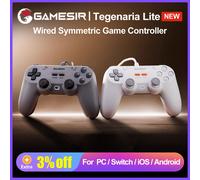 GameSir Tegenaria Lite Controller Cablato - 1000Hz, Latenza Ultra-Ridotta, Stick Hall Effect, 2 Pulsanti Posteriori - Compatibile Switch/PC/Android/iOS - Grigio Retro