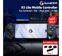 GameSir X5 Lite Controller di Gioco Mobile, Compatibile con Tablet iOS e Android Serie 15/16, Lunghezza Dispositivo 105-213mm, Joystick ad Effetto Hall, Design Ergonomico Leggero, Compatibile con Game
