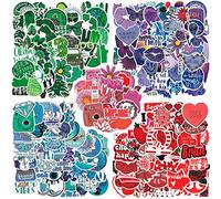 GamesMonkey® - Kit Adesivi 220 Pezzi - Neon, Böhmen - Colorful - Sticker Vinile Impermeabili Decalcomanie Stickers Aesthetic Phone MacBook Laptop Snowboard Chitarra Auto Moto Casco