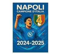 GamesMonkey® - Poster Napoli - Campione 4 Scudetto 2024 2025 - Calcio Vittoria Tricolore Ultras - Made in Italy (C0007-D001 - Poster - 30x40)