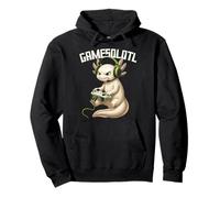 Gamesolotl Axolotl Gamer Videogiochi Divertente Gioco Kawaii Felpa con Cappuccio
