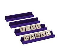 GameTamer Mini supporto per tessere Scrabble e Domino; si collega a più grandi carte GameTamer e vassoio gettoni per visualizzare carte da gioco (connettori per carte - set di 4, viola scuro)