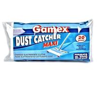 Gamex Dust Catcher Maxi, Panni Elettrostatici Catturapolvere per Mocio, 22x45cm, Confezione da 20 pezzi- Panno Ricambio Mocio