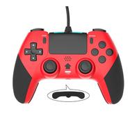 GAMFAMI Gamepad controller cablato per Playstation 4 con pulsanti di programmazione avanzata, joystick a doppia vibrazione, per PS4/PS4 Slim/PS4 Pro e PC (rosso)