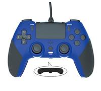 GAMFAMI Gamepad controller cablato per Playstation 4 con pulsanti di programmazione avanzata, joystick a doppia vibrazione, per PS4/PS4 Slim/PS4 Pro e PC (blu)