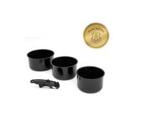 Gam'hotel - Set di pentole 3 pezzi estraibili in alluminio antiaderente ad induzione 16/18/20 cm