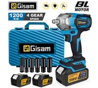 Gami 1200N.M Torque Brushless Elettrico Impact Wrench 1/2 pollici Cordless Wrench Cacciavite Strumento di Potere Per Makita 18V Batteria Spille