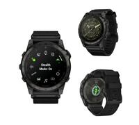 Gamin Tactix 7 Sapphire Solar Tactical Titanium GPS Smartwatch AMOLED Band Black