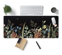 Gaming carino da gioco nero wild flowers tappetino tappetino mouse star star moon mouse mousepad grande xl grande tastiera per computer e tappetino t