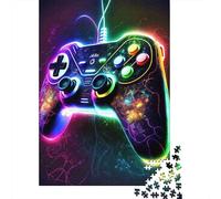 Gaming Controller Neon 1000 Pezzi Cartone Resistente Puzzle Classico Per Adulti Bambini Impossibile Difficile Sfidante Decompressione Decorazione Murale Idea Regalo 52x38cm/1000pcs