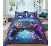 Gaming controllercopripiumino ultra microfibra 3 Pezzi stampa 3D con cerniera Modern digital game Set Di Copripiumino incluso federe per cuscini aiosa for bambini e adolescenti Super king（260x220cm）