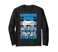 Gaming Dad I Don't Just Play I Teaching My Son How To Solve PRO Maglia a Manica