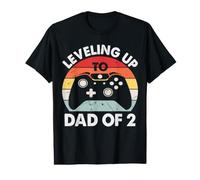 Gaming Dad of Two Promosso per la seconda Volta Gamer Daddy Squared Maglietta con Stampa Grafica Economica