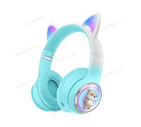 Gaming Dog Ear Headphones RGB LED Lights Headset Cute Wireless Bluetooth5.3 Gift