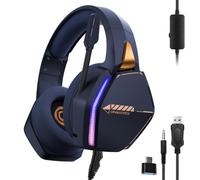 Gaming-headset PS5 PS4 Switch 2 Xbox PC Mac met verstelbare microfoon, LED, (PC)