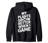 Gaming Helps My Plants Grow Pixel Style Felpa con Cappuccio