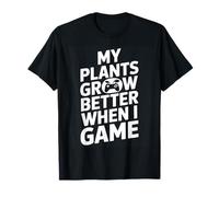 Gaming Helps My Plants Grow Pixel Style Maglietta