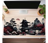 Gaming Mouse Mat Architectural Garden, Large mouse Pad 800x300mm Thickness 2MM, Improved Precision and Speed, Non-Slip Base Mousepad with Stitched Edges for Gaming, Office & Home