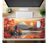 Gaming Mouse Mat Autumn Tower, Large mouse Pad 700x400mm Thickness 3MM, Improved Precision and Speed, Non-Slip Base Mousepad with Stitched Edges for Gaming, Office & Home