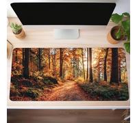Gaming Mouse Mat Autumn Woodland, Large mouse Pad 1500x800mm Thickness 2MM, Improved Precision and Speed, Non-Slip Base Mousepad with Stitched Edges for Gaming, Office & Home