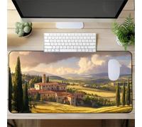 Gaming Mouse Mat Country House, Large mouse Pad 1000x500mm Thickness 3MM, Improved Precision and Speed, Non-Slip Base Mousepad with Stitched Edges for Gaming, Office & Home