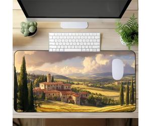 Gaming Mouse Mat Country House, Large mouse Pad 900x400mm Thickness 2MM, Improved Precision and Speed, Non-Slip Base Mousepad with Stitched Edges for Gaming, Office & Home