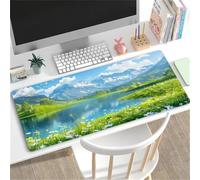 Gaming Mouse Mat Daisy Lake Scenery, Large mouse Pad 1500x800mm Thickness 3MM, Improved Precision and Speed, Non-Slip Base Mousepad with Stitched Edges for Gaming, Office & Home