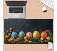 Gaming Mouse Mat Easter Egg, Large mouse Pad 700x400mm Thickness 3MM, Improved Precision and Speed, Non-Slip Base Mousepad with Stitched Edges for Gaming, Office & Home