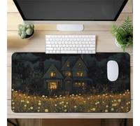 Gaming Mouse Mat Garden House, Large mouse Pad 1000x500mm Thickness 2MM, Improved Precision and Speed, Non-Slip Base Mousepad with Stitched Edges for Gaming, Office & Home