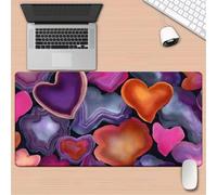 Gaming Mouse Mat Heart Stone, Large mouse Pad 1500x800mm Thickness 2MM, Improved Precision and Speed, Non-Slip Base Mousepad with Stitched Edges for Gaming, Office & Home