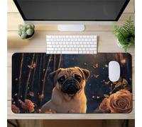 Gaming Mouse Mat Jungle Dog, Large mouse Pad 1200x600mm Thickness 2MM, Improved Precision and Speed, Non-Slip Base Mousepad with Stitched Edges for Gaming, Office & Home