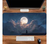 Gaming Mouse Mat Moonlit Boy, Large mouse Pad 600x400mm Thickness 3MM, Improved Precision and Speed, Non-Slip Base Mousepad with Stitched Edges for Gaming, Office & Home