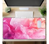 Gaming Mouse Mat Pink Salt Sea, Large mouse Pad 1000x500mm Thickness 3MM, Improved Precision and Speed, Non-Slip Base Mousepad with Stitched Edges for Gaming, Office & Home