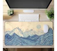 Gaming Mouse Mat Simple Mountain, Large mouse Pad 800x400mm Thickness 2MM, Improved Precision and Speed, Non-Slip Base Mousepad with Stitched Edges for Gaming, Office & Home