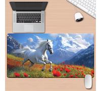 Gaming Mouse Mat Steppe Cat, Large mouse Pad 600x400mm Thickness 3MM, Improved Precision and Speed, Non-Slip Base Mousepad with Stitched Edges for Gaming, Office & Home