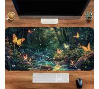 Gaming Mouse Mat Stream Butterfly, Large mouse Pad 1500x800mm Thickness 3MM, Improved Precision and Speed, Non-Slip Base Mousepad with Stitched Edges for Gaming, Office & Home