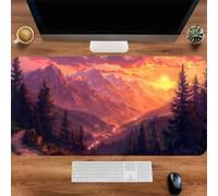 Gaming Mouse Mat Sun Canyon, Large mouse Pad 600x400mm Thickness 2MM, Improved Precision and Speed, Non-Slip Base Mousepad with Stitched Edges for Gaming, Office & Home