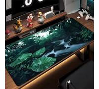 Gaming Mouse Mat Tropical Leaves, Large mouse Pad 800x300mm Thickness 2MM, Improved Precision and Speed, Non-Slip Base Mousepad with Stitched Edges for Gaming, Office & Home